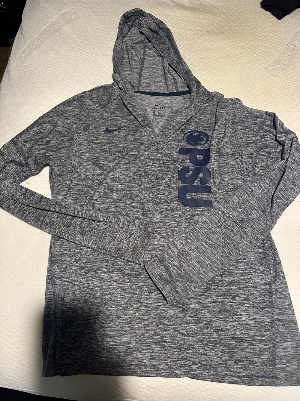 Nike Gray Heather Penn State PSU Hooded Pullover